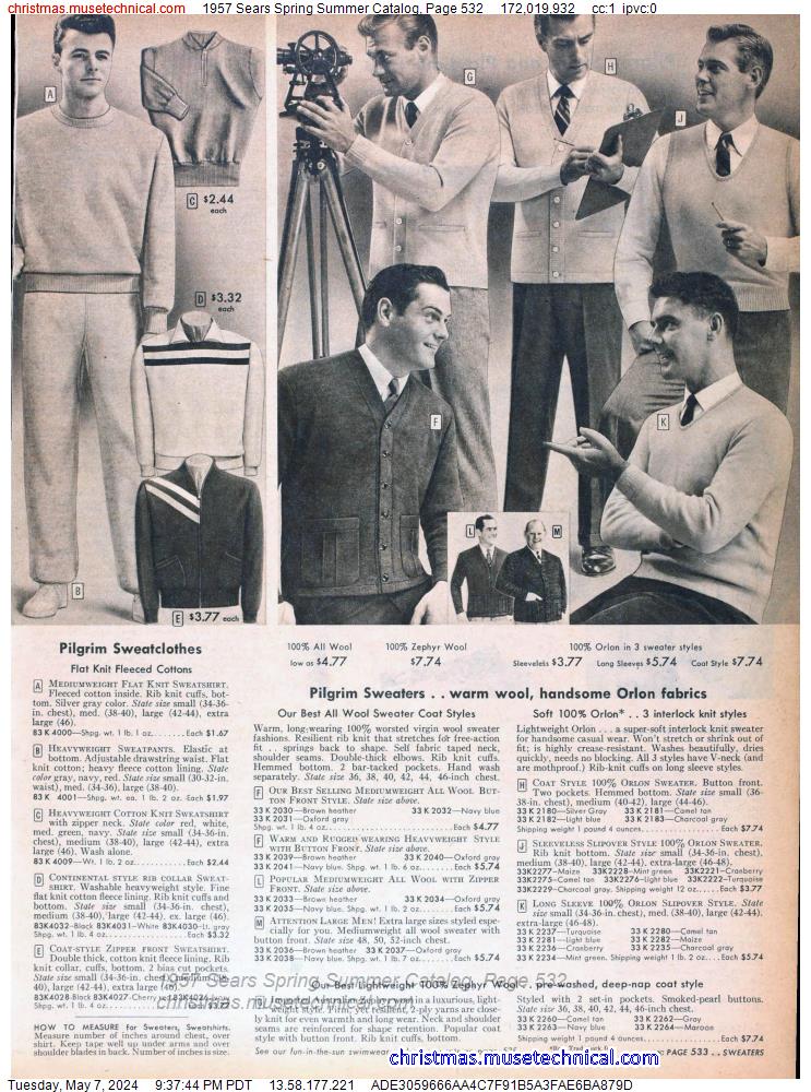 1957 Sears Spring Summer Catalog, Page 532