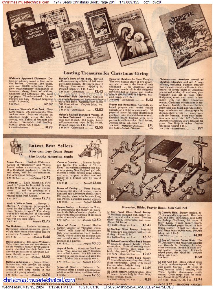 1947 Sears Christmas Book, Page 201
