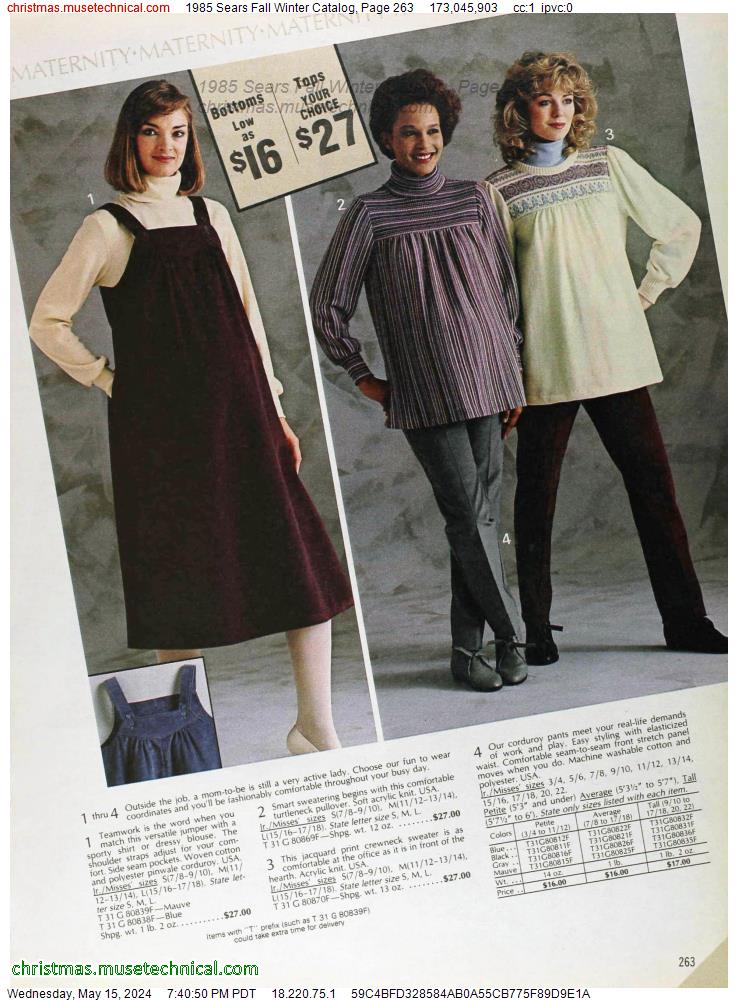 1985 Sears Fall Winter Catalog, Page 263