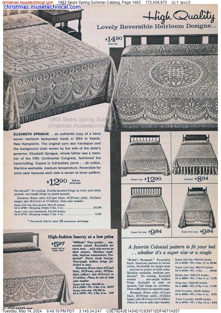 1963 Sears Spring Summer Catalog, Page 1463