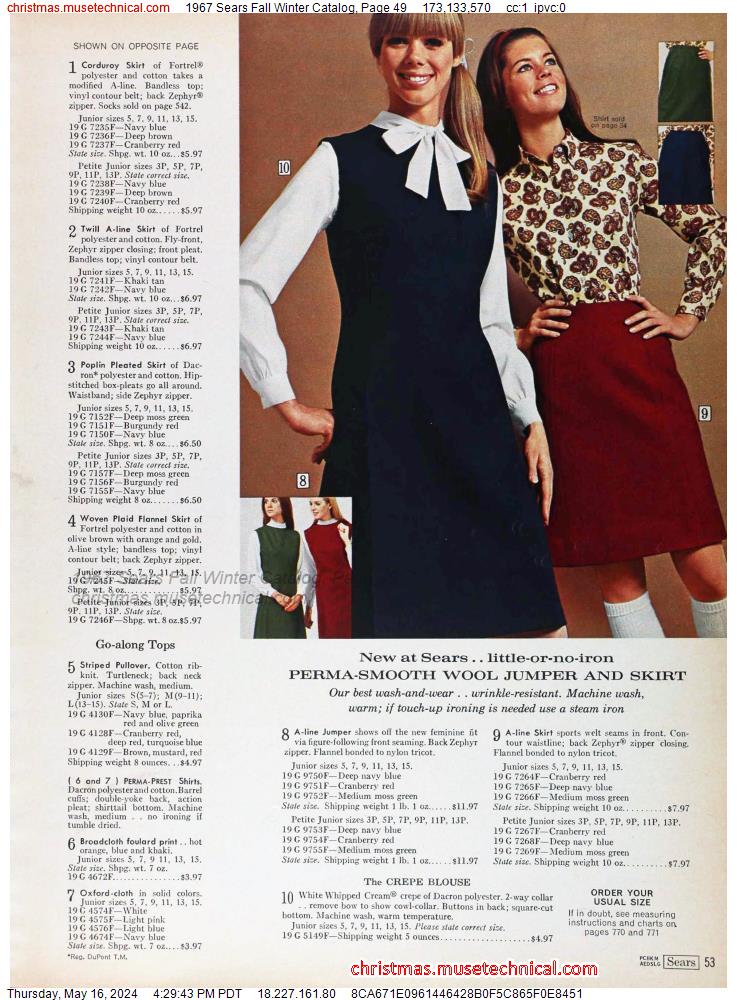 1967 Sears Fall Winter Catalog, Page 49