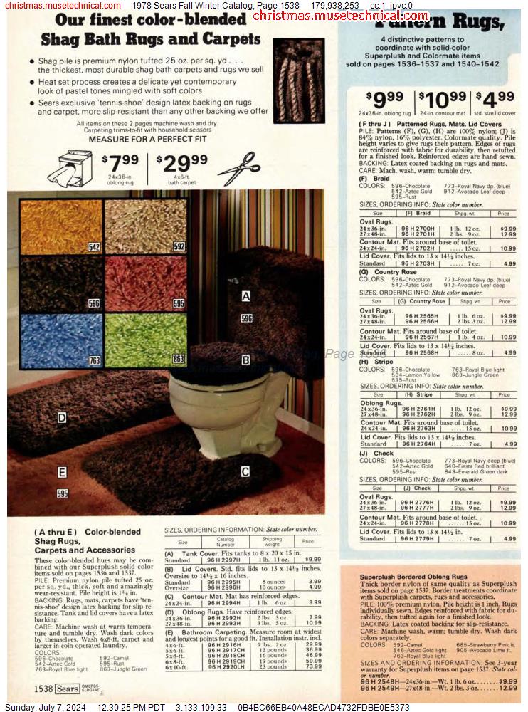 1978 Sears Fall Winter Catalog, Page 1538