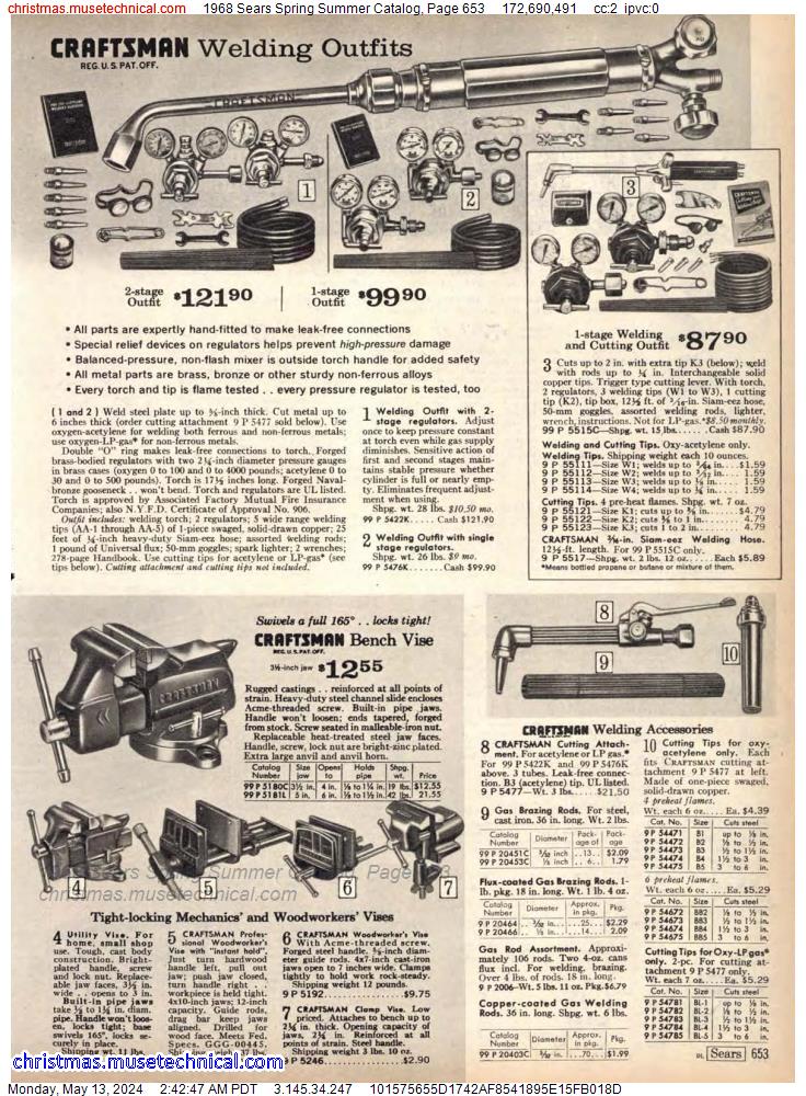 1968 Sears Spring Summer Catalog, Page 653