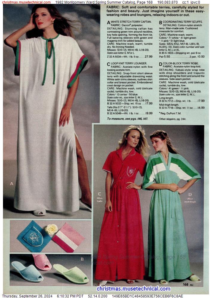 1982 Montgomery Ward Spring Summer Catalog, Page 168