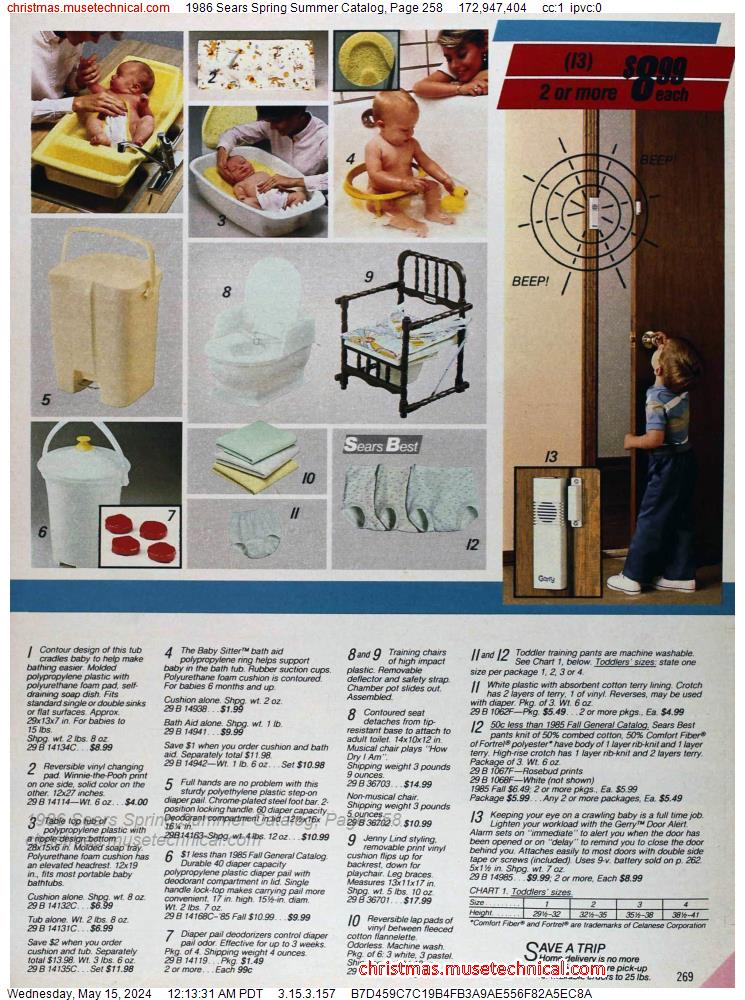 1986 Sears Spring Summer Catalog, Page 258