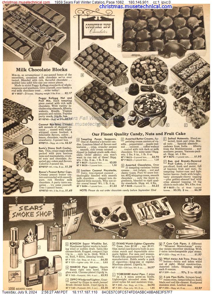 1959 Sears Fall Winter Catalog, Page 1062