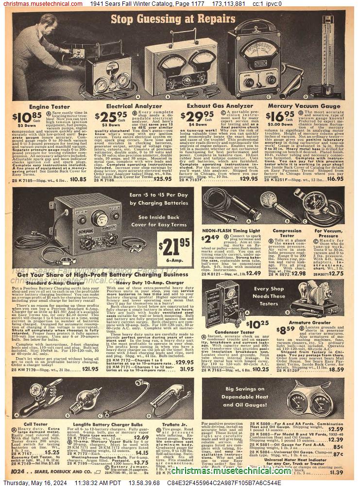 1941 Sears Fall Winter Catalog, Page 1177