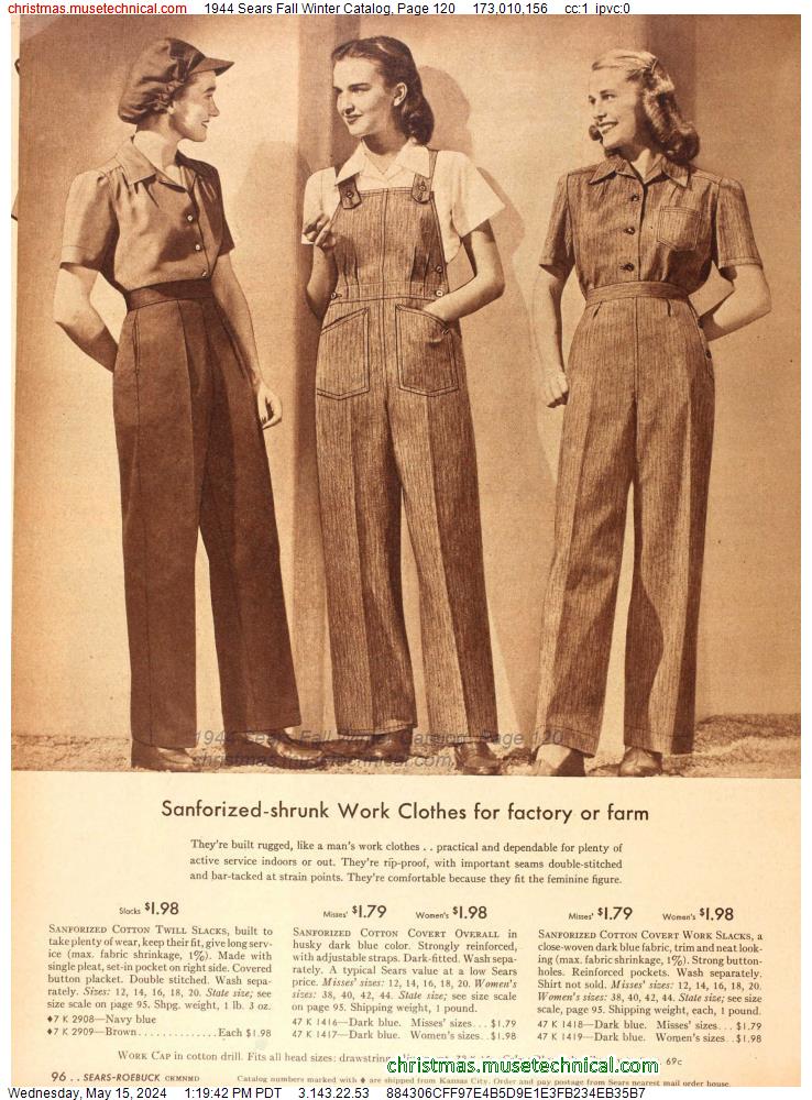 1944 Sears Fall Winter Catalog, Page 120
