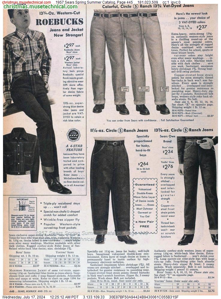 1957 Sears Spring Summer Catalog, Page 445