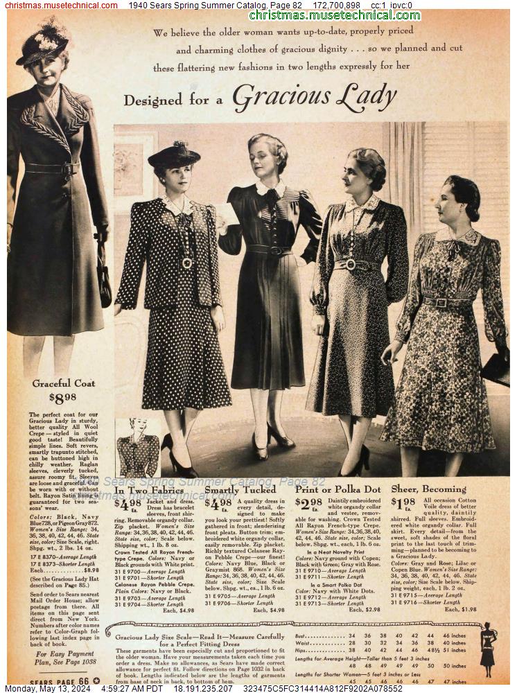1940 Sears Spring Summer Catalog, Page 82