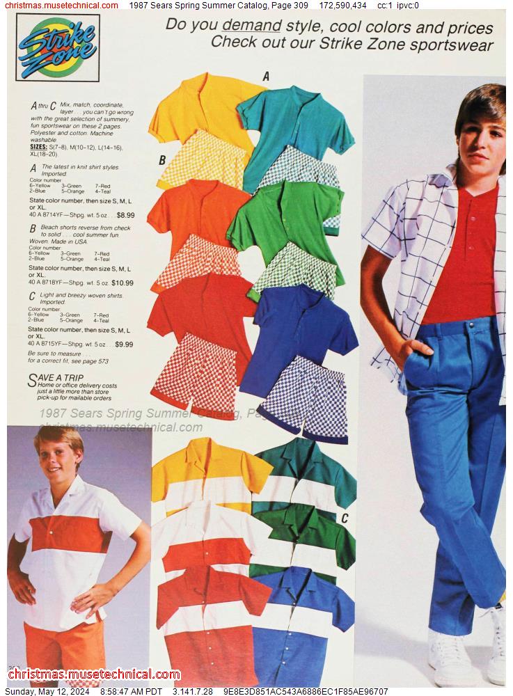 1987 Sears Spring Summer Catalog, Page 309