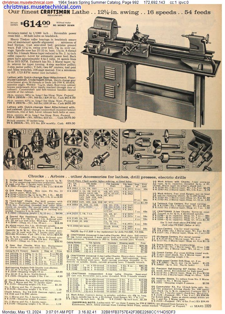 1964 Sears Spring Summer Catalog, Page 992