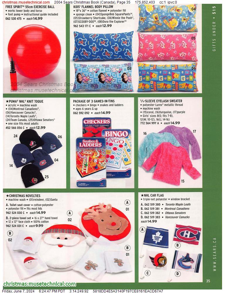 2004 Sears Christmas Book (Canada), Page 35