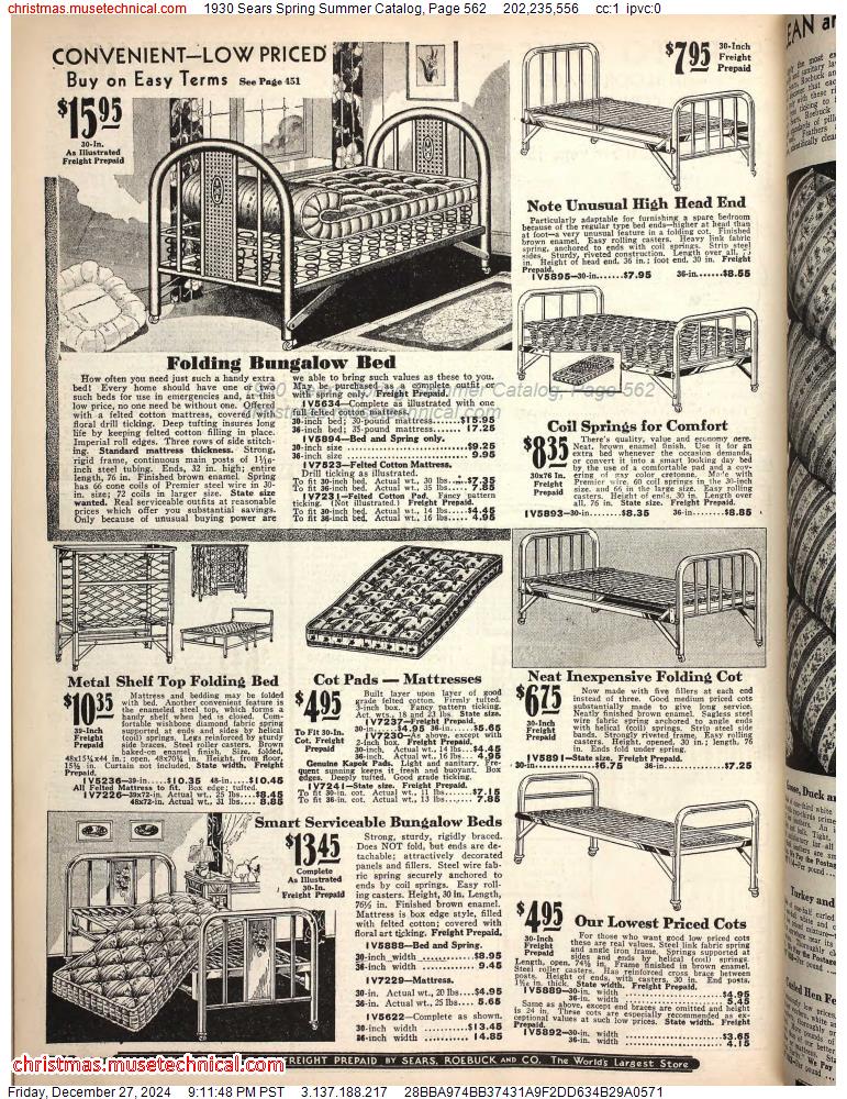 1930 Sears Spring Summer Catalog, Page 562