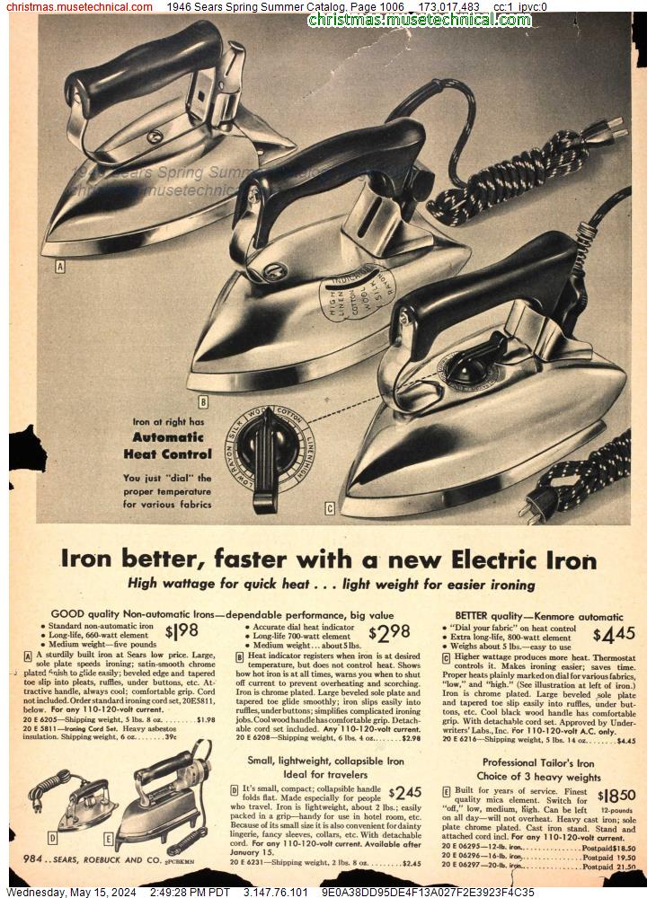 1946 Sears Spring Summer Catalog, Page 1006