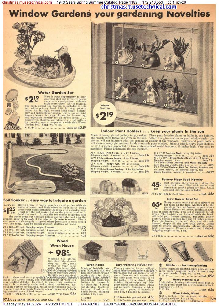 1943 Sears Spring Summer Catalog, Page 1183