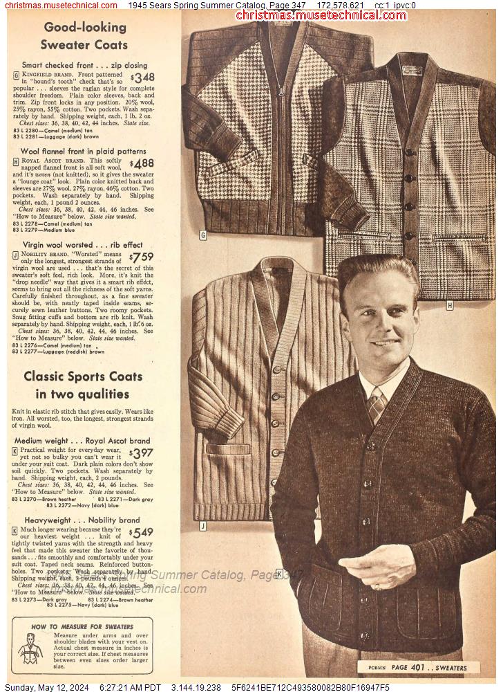 1945 Sears Spring Summer Catalog, Page 347