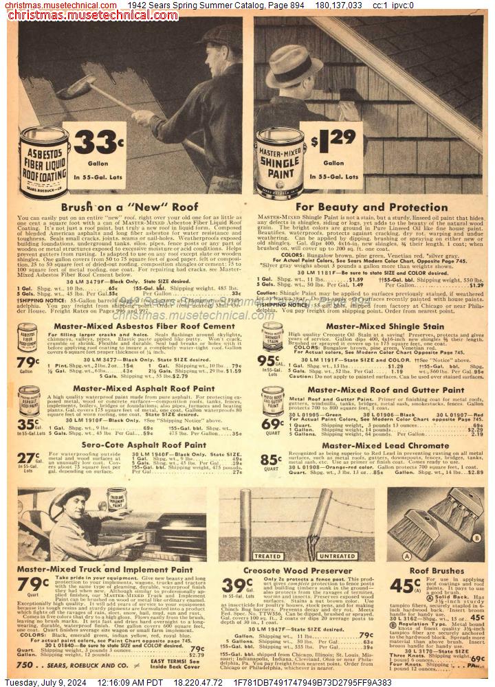 1942 Sears Spring Summer Catalog, Page 894