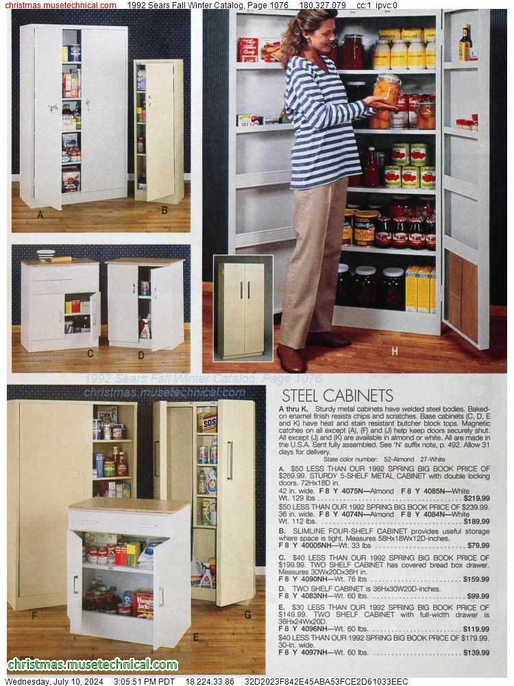 1992 Sears Fall Winter Catalog, Page 1076