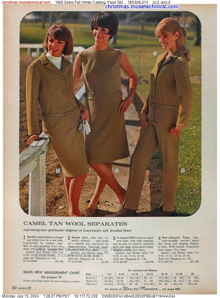 1965 Sears Fall Winter Catalog, Page 382