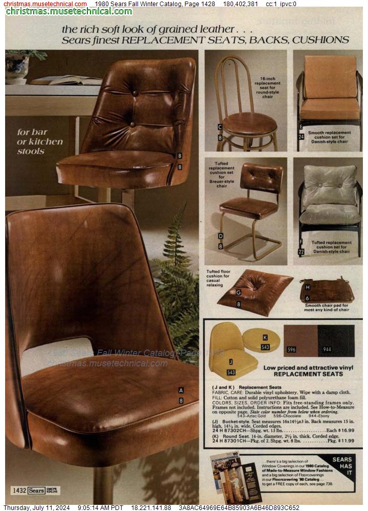 1980 Sears Fall Winter Catalog, Page 1428