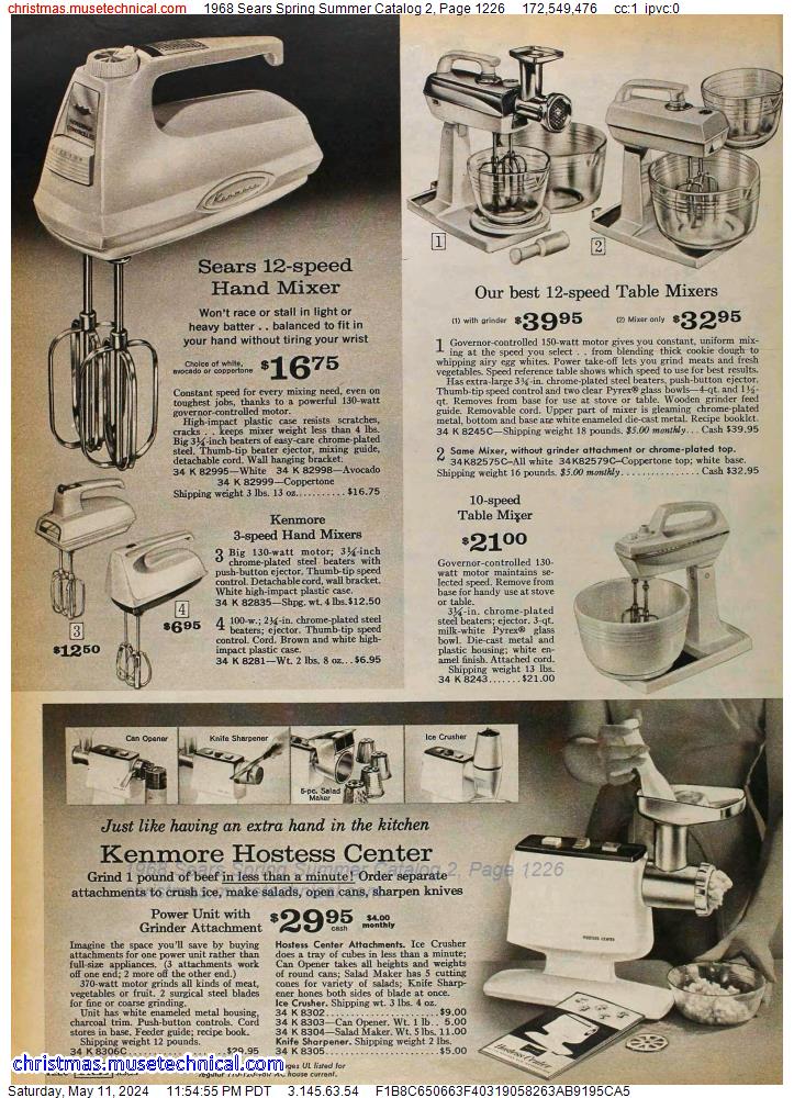1968 Sears Spring Summer Catalog 2, Page 1226