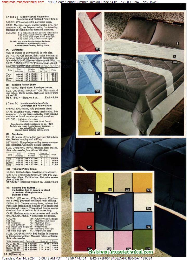 1980 Sears Spring Summer Catalog, Page 1412