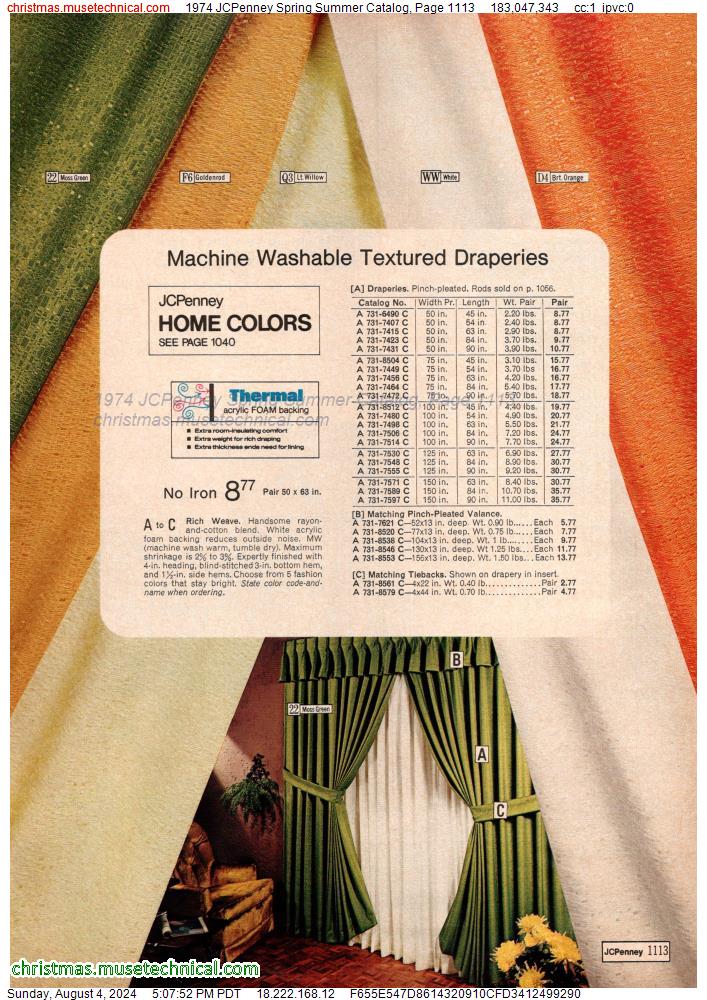1974 JCPenney Spring Summer Catalog, Page 1113