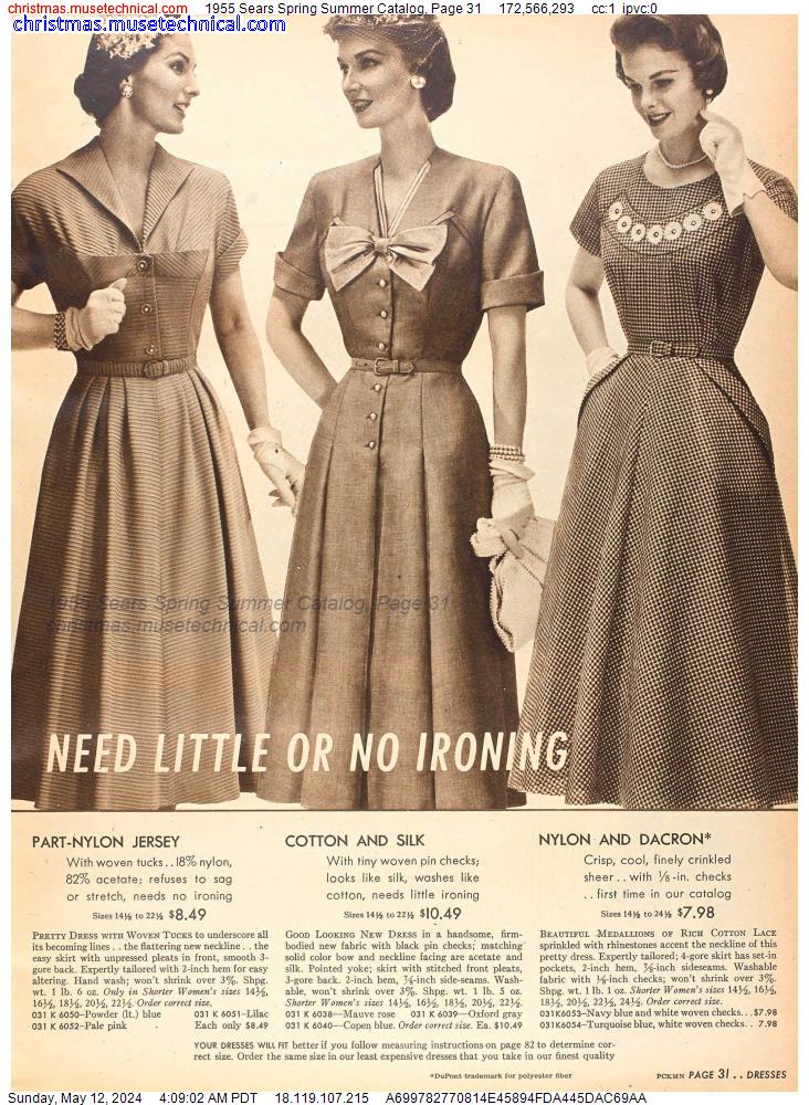 1955 Sears Spring Summer Catalog, Page 31