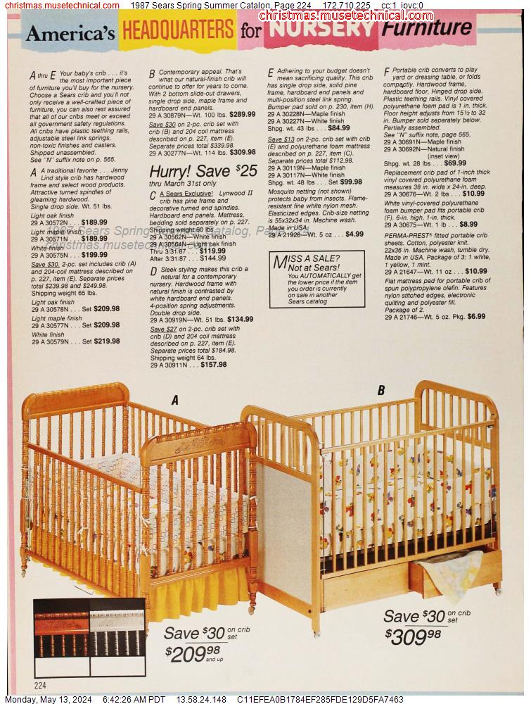 1987 Sears Spring Summer Catalog, Page 224