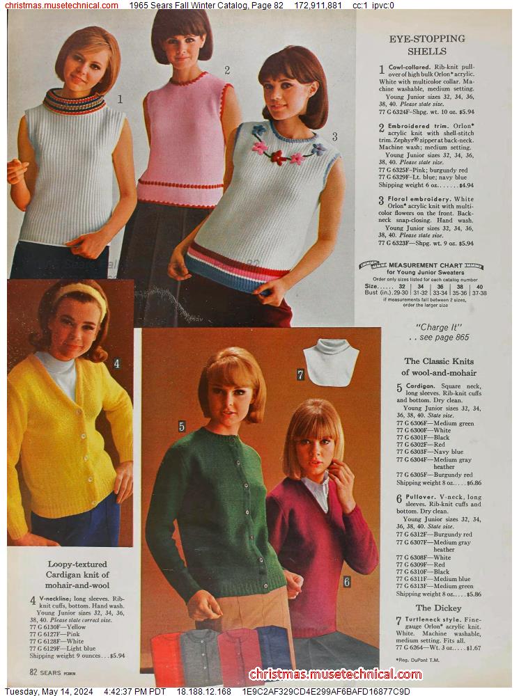 1965 Sears Fall Winter Catalog, Page 82