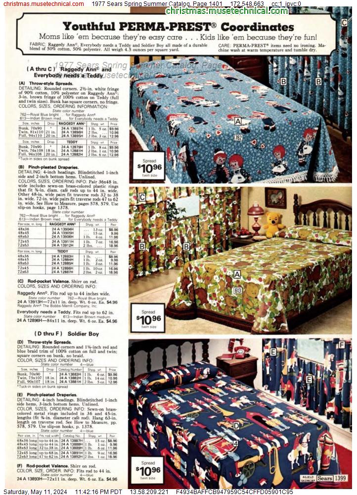 1977 Sears Spring Summer Catalog, Page 1401