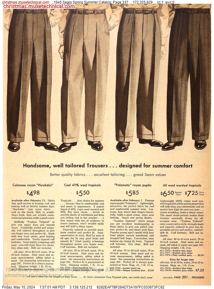 1945 Sears Spring Summer Catalog, Page 337