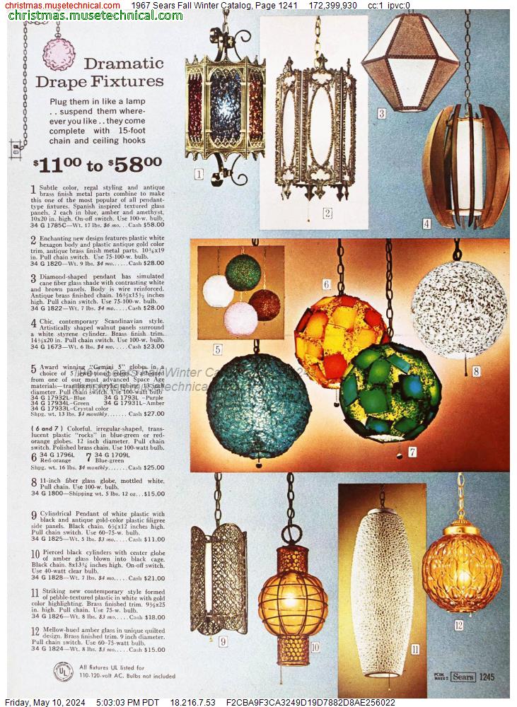1967 Sears Fall Winter Catalog, Page 1241