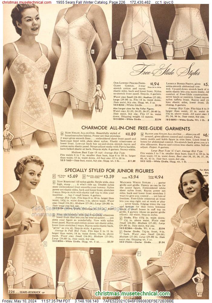1955 Sears Fall Winter Catalog, Page 226