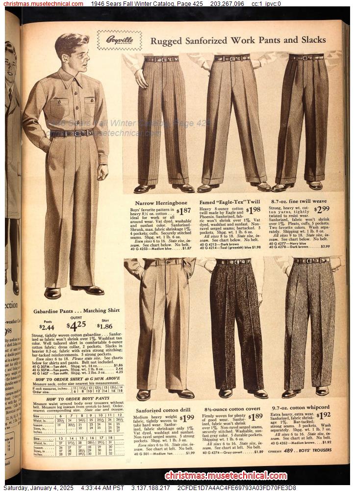 1946 Sears Fall Winter Catalog, Page 425