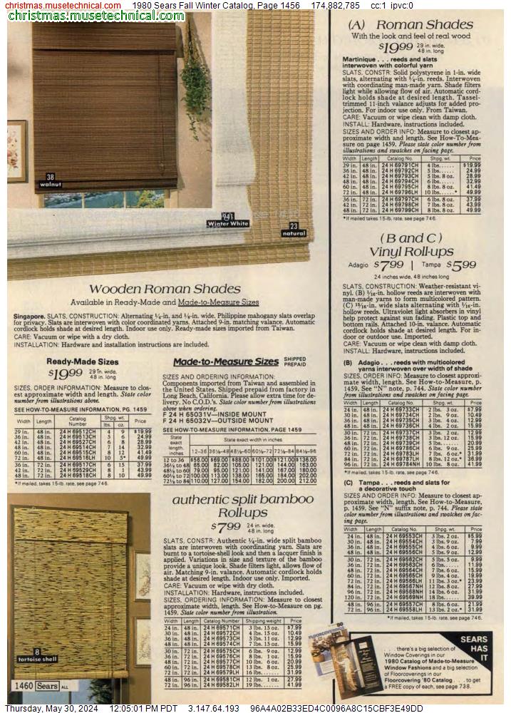 1980 Sears Fall Winter Catalog, Page 1456