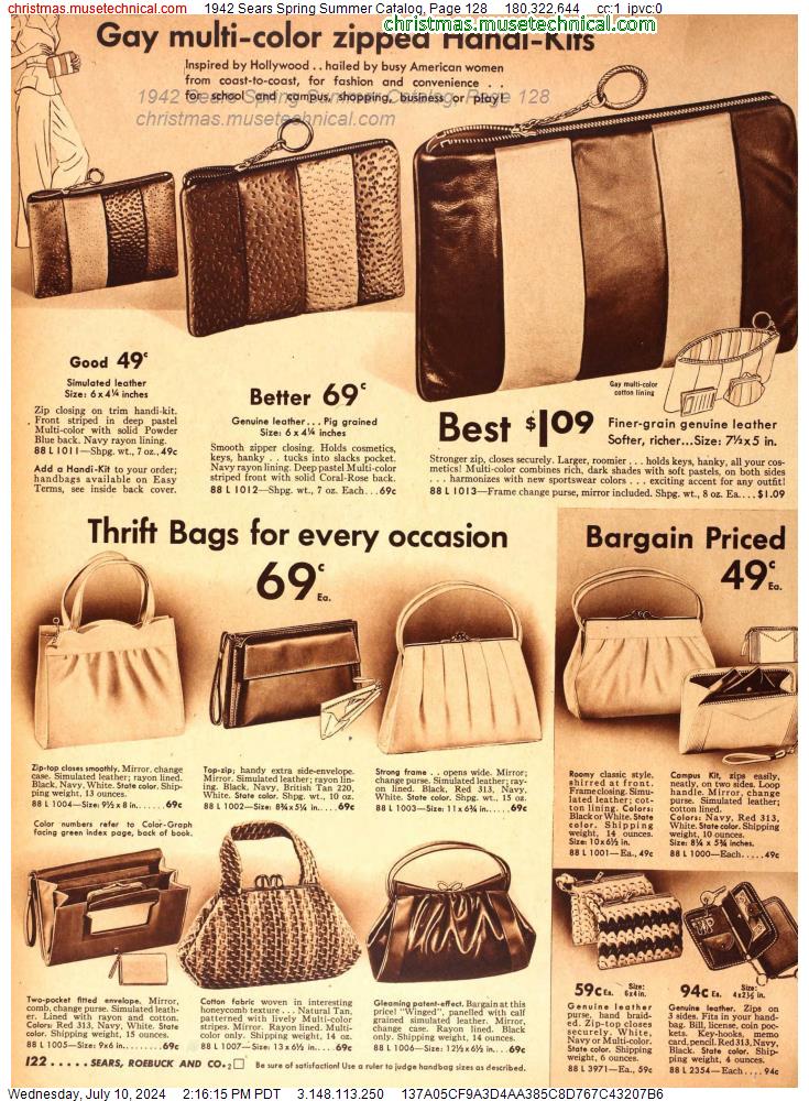 1942 Sears Spring Summer Catalog, Page 128