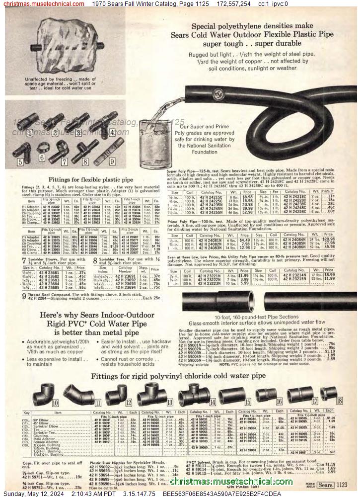 1970 Sears Fall Winter Catalog, Page 1125