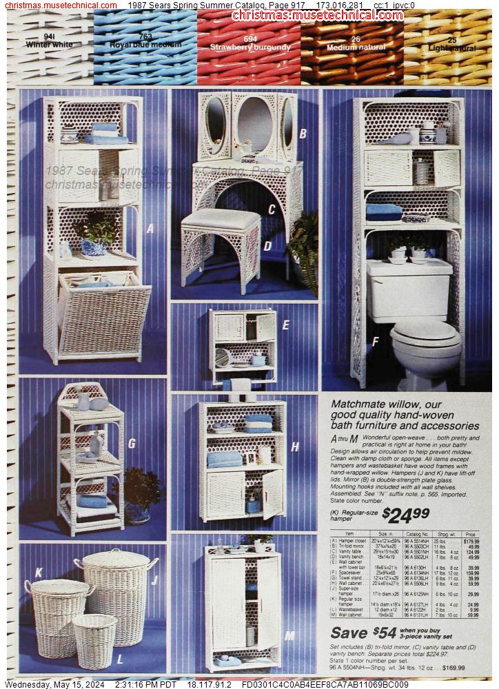 1987 Sears Spring Summer Catalog, Page 917