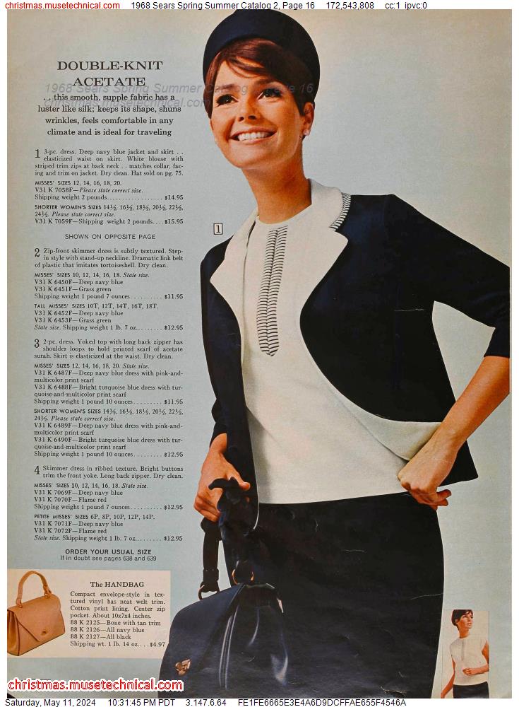 1968 Sears Spring Summer Catalog 2, Page 16