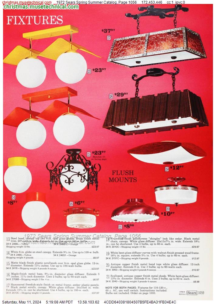 1972 Sears Spring Summer Catalog, Page 1056