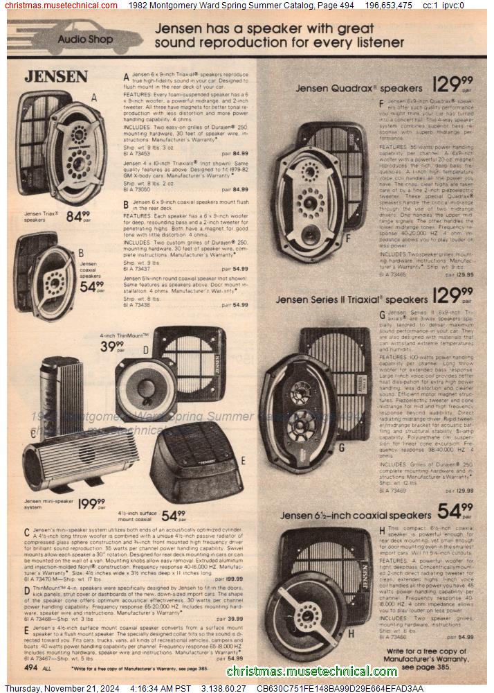 1982 Montgomery Ward Spring Summer Catalog, Page 494