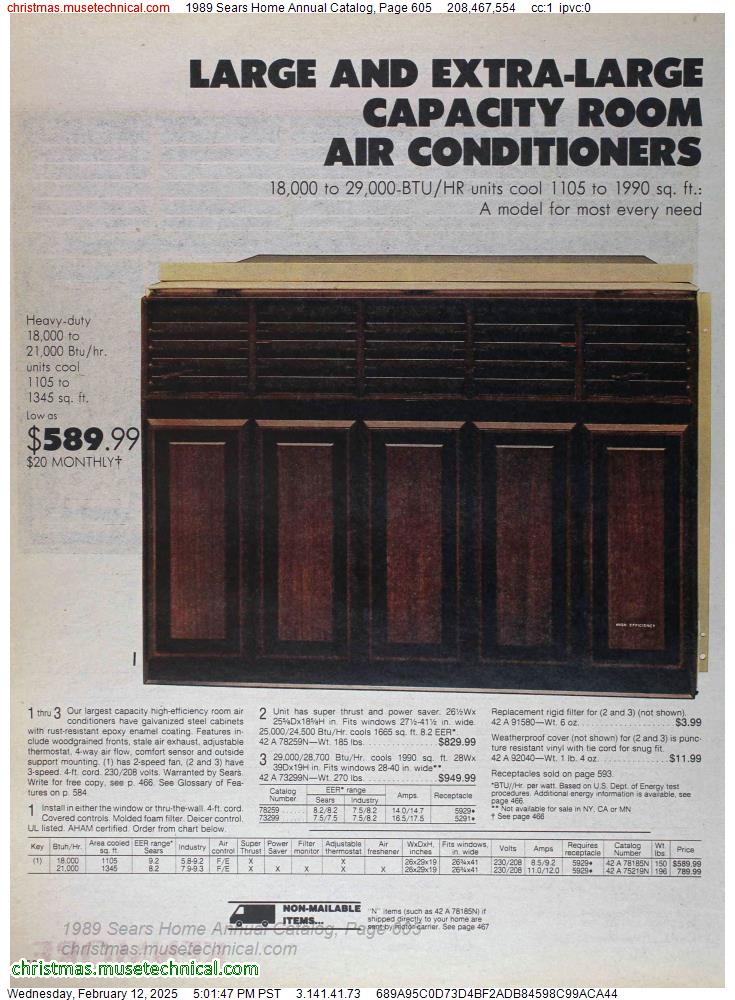 1989 Sears Home Annual Catalog, Page 605