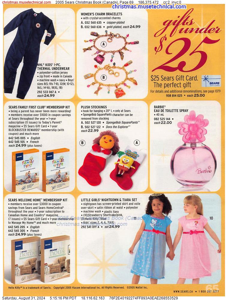 2005 Sears Christmas Book (Canada), Page 69