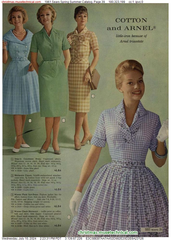 1961 Sears Spring Summer Catalog, Page 39