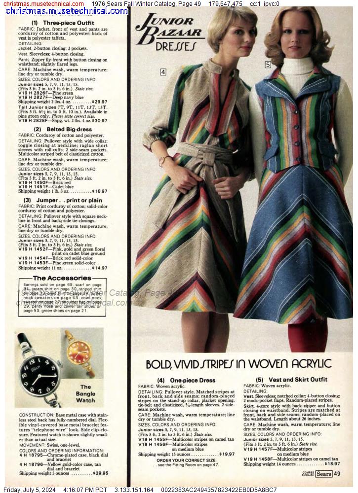 1976 Sears Fall Winter Catalog, Page 49
