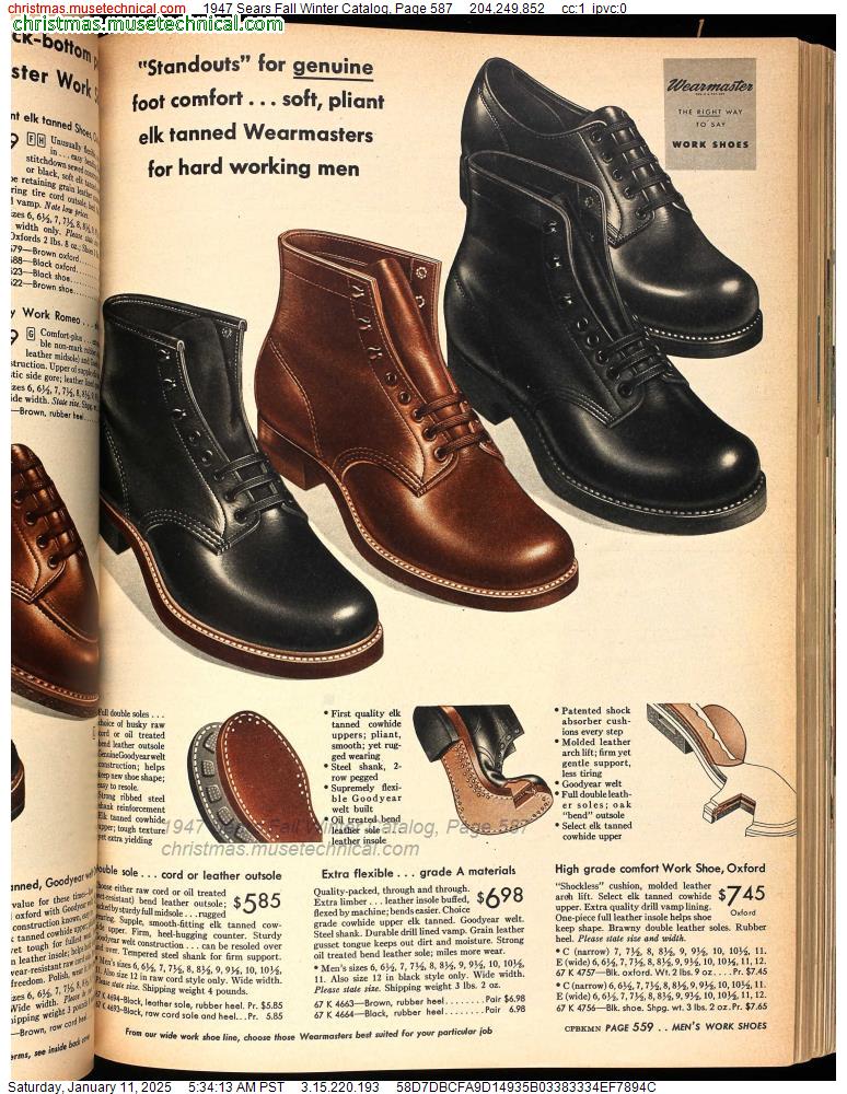 1947 Sears Fall Winter Catalog, Page 587