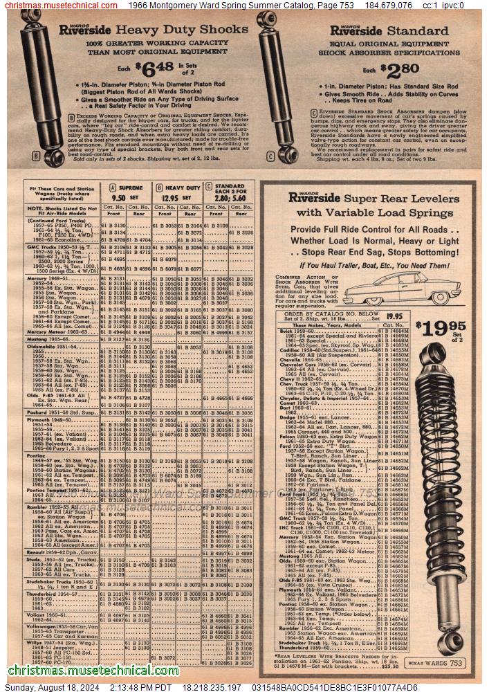 1966 Montgomery Ward Spring Summer Catalog, Page 753