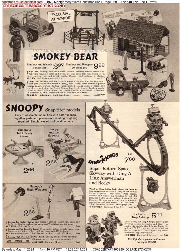 1972 Montgomery Ward Christmas Book, Page 220